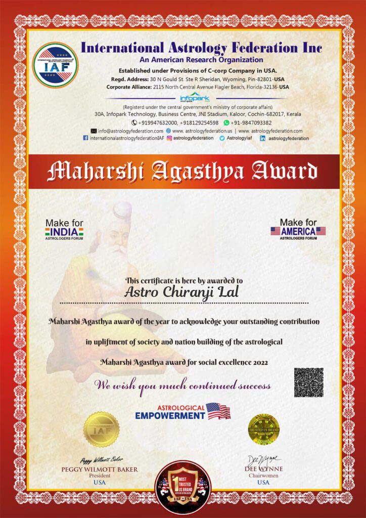 Astro Chiranji Lal +91-8766208662